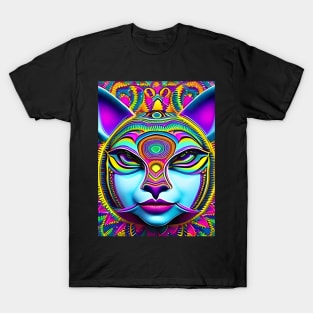 Catgirl DMTfied (23) - Trippy Psychedelic Art T-Shirt